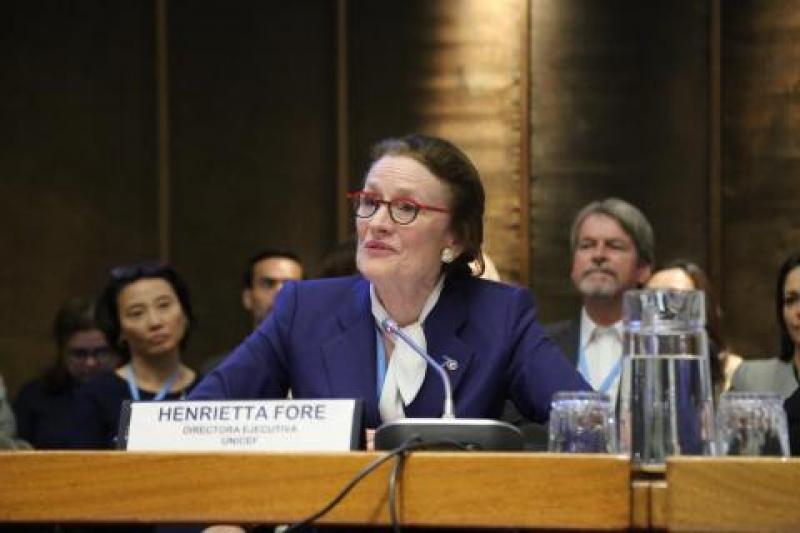 la Directrice générale de l’UNICEF Henrietta F. Fore la Directrice générale de l’UNICEF Henrietta F. Fore