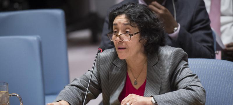 La Représentante spéciale du Secrétaire général pour la RDC, Leila Zerrougui, devant le Conseil de sécurité. La Représentante spéciale du Secrétaire général pour la RD Congo, Leila Zerrougui, devant le Conseil de sécurité.