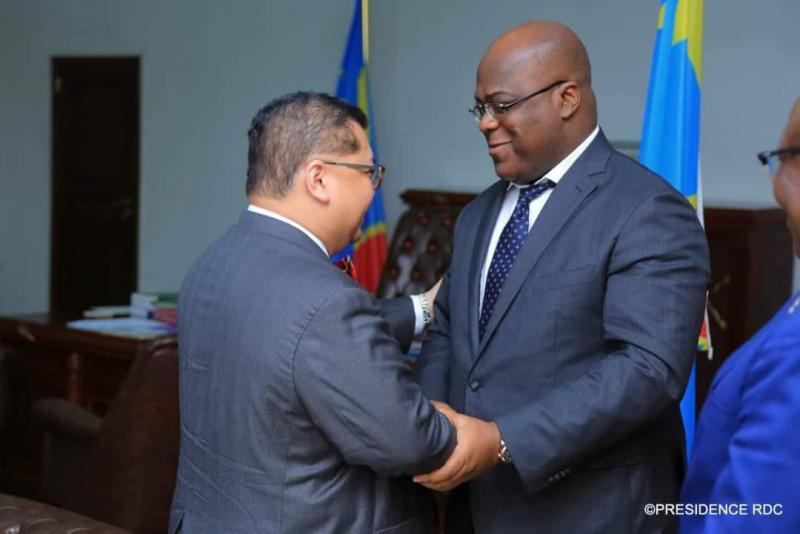 Dr J. Peter Phan, envoyÃ© spÃ©cial des Ã‰tats-Unis pour la rÃ©gion des Grands Lacs en Afrique, reÃ§u par FÃ©lix Tshisekedi,  vendredi 22 fÃ©vrier.