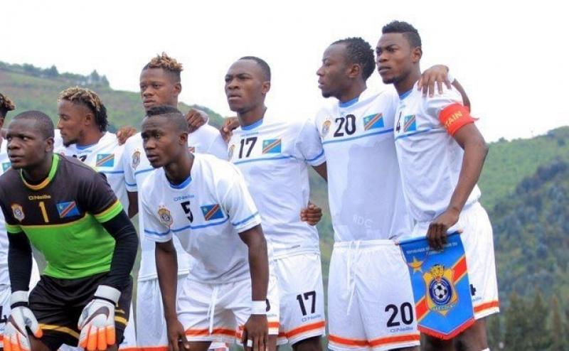 Les Léopards U23 lors du match contre le Rwanda comptant pour le 1er tour des éliminatoires de la CAN Les Léopards U23 lors du match contre le Rwanda comptant pour le 1er tour des éliminatoires de la CAN