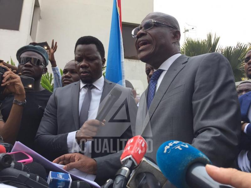 Martin Fayulu en conférence de presse le 12 juin 2019/Ph Christine Tshibuyi ACTUALITE.CD Martin Fayulu en conférence de presse le 12 juin 2019/Ph Christine Tshibuyi ACTUALITE.CD