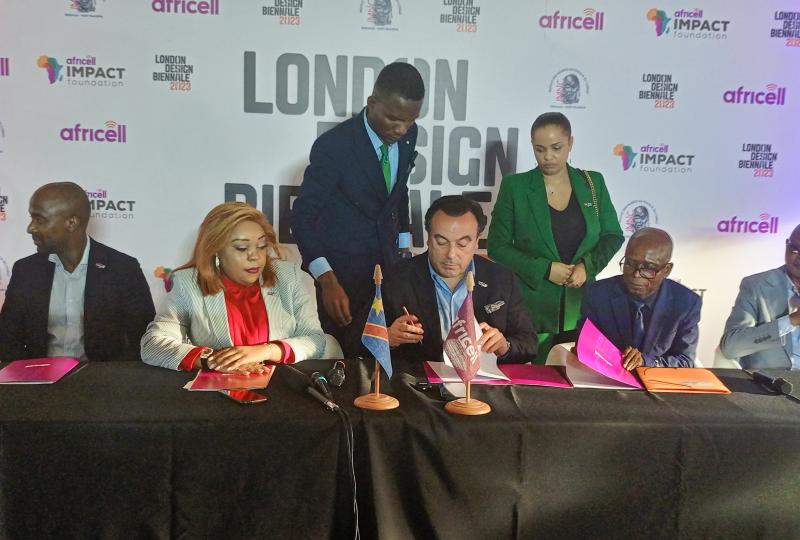 Signature d’un protocole d’accord entre Africell et l’IMNC pour la participation de la RDC à la London design biennale 2023