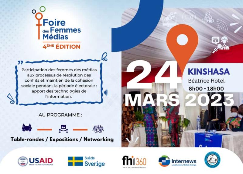 RDC : l’édition 4 de la Foire des femmes des médias aura lieu le 24 mars à Béatrice Hôtel