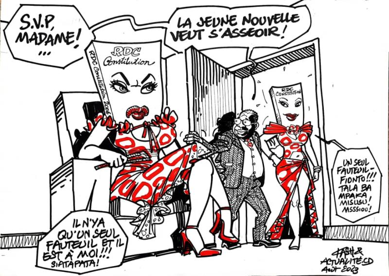Cartoon: draft of a new constitution for the DRC