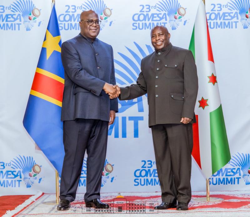 Félix Tshisekedi et Evariste Ndayishimiye