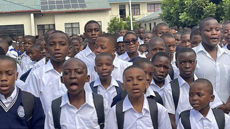 Les élèves du collège Mwanga