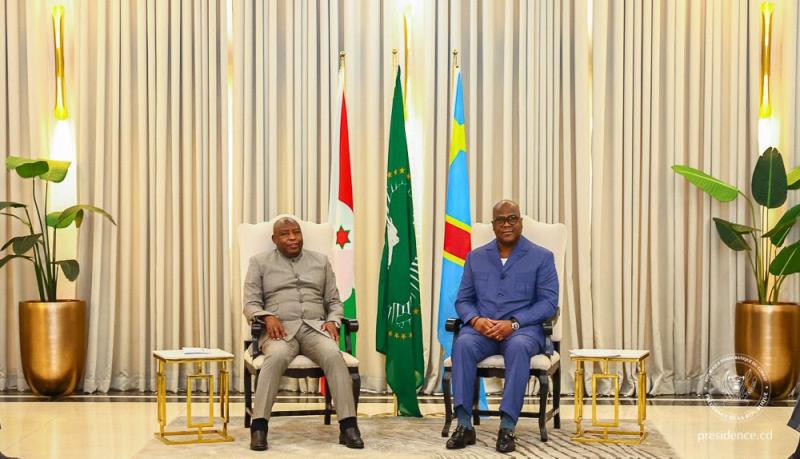 Evariste Ndayishimiye et Félix Tshisekedi 