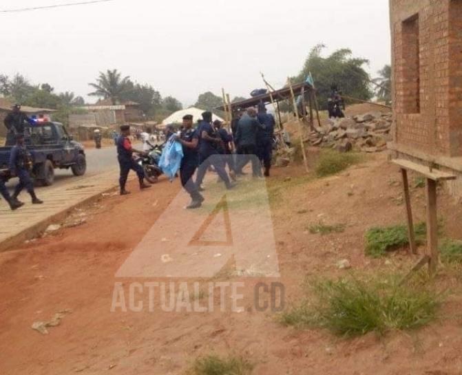 La police lors des manifestations de Lamuka contre Malonda/Ph. ACTUALITE.CD