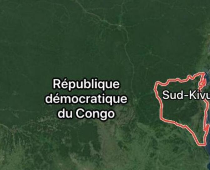 Carte de la province du Sud-Kivu