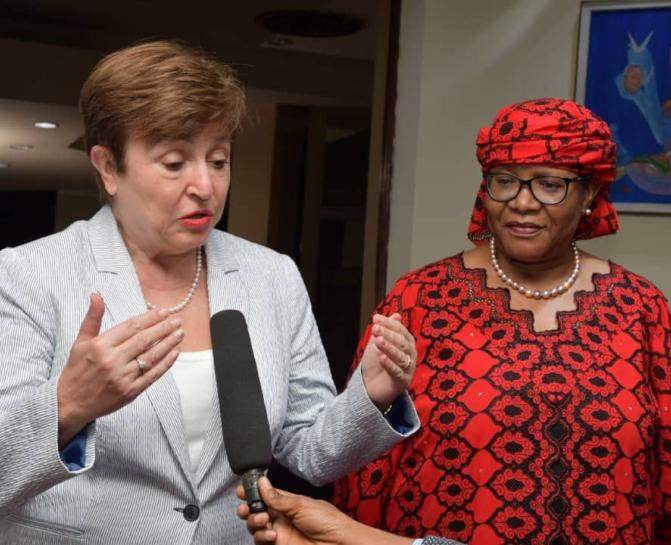 La DG du FMI Kristalina Georgieva et la Gouverneure de la BCC Malangu Kabedi