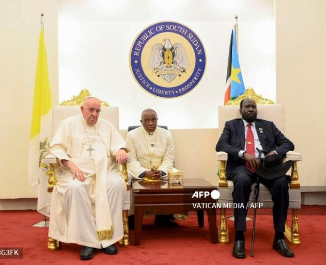 Pape François et Salva Kiir