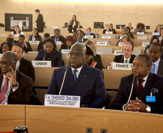Félix Tshisekedi au Conseil des droits de l'homme à Genève