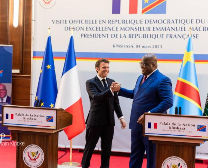 Félix Tshisekedi et Emmanuel Macron