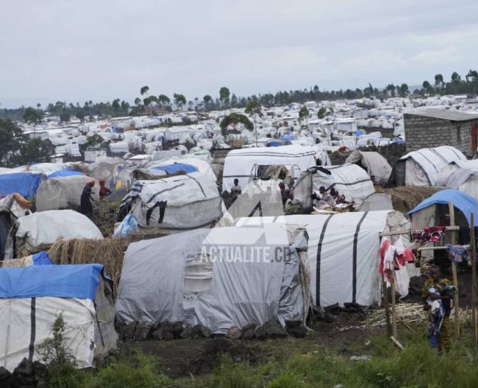 Le camp de déplacés de Bulengo, dans la périphérie de Goma