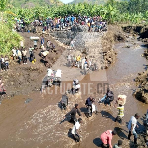 La rivière Kihira à Sake au lendemain des pluies diluviennes qui ont fait 6 morts/Ph ACTUALITE.CD