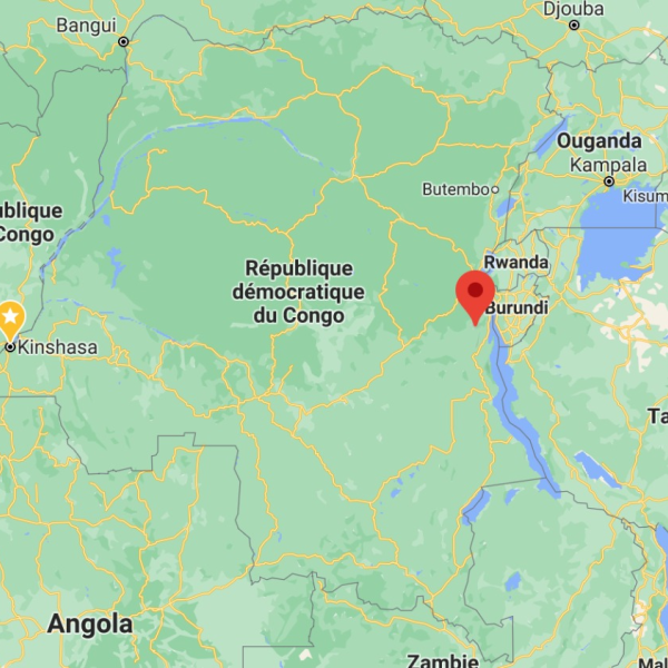 Carte des limites de la RDC et ses voisins 