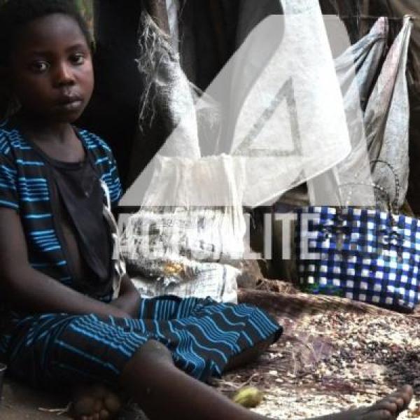 Un enfant déplacé dans un site à Kiwanja, au Nord-Kivu/Ph ACTUALITE.CD