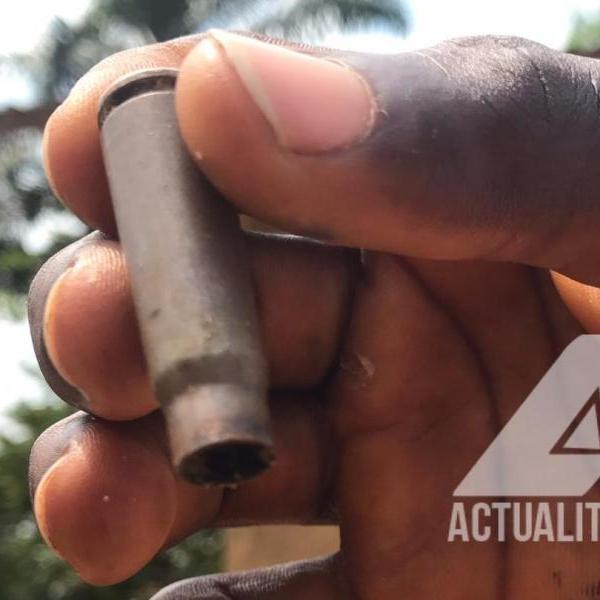 Douille d'une balle ramassée à Beni/Ph ACTUIALITE.CD 