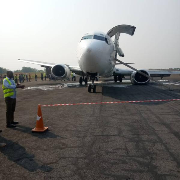 Un avion rate son atterrissage à Kananga