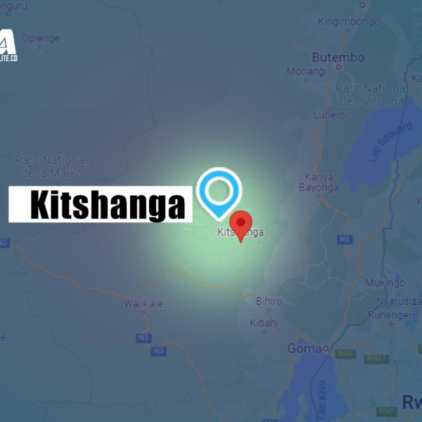 Kitshanga situé sur la carte du Nord-Kivu