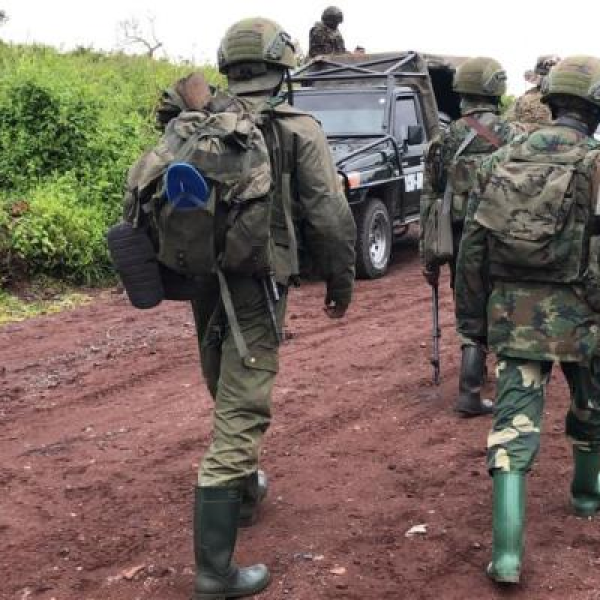 Les rebelles du M23 à Kibumba