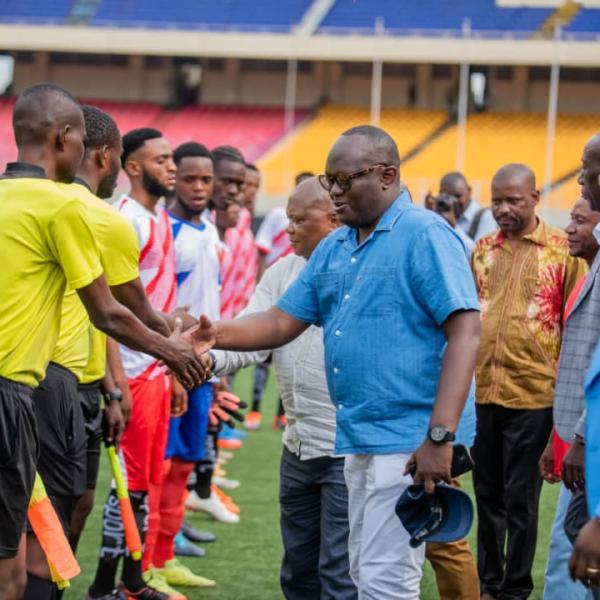 Guy Mafuta, président de l'Ac Dibumba lors du derby Ac Dibumba vs Momekano, dimanche 29 septembre, au stade des Martyrs