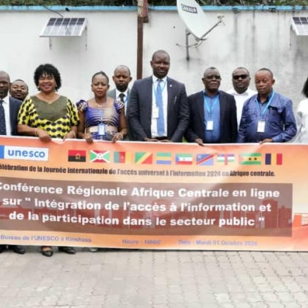 Participants au webinaire de l'UNESCO sur la JIAUI, Kinshasa 2024