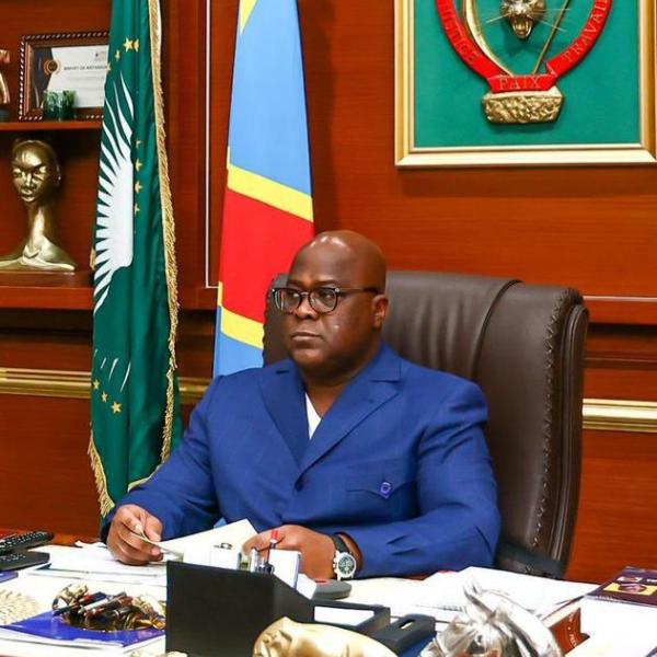 Félix Tshisekedi en visioconférence à la réunion SADC-EAC