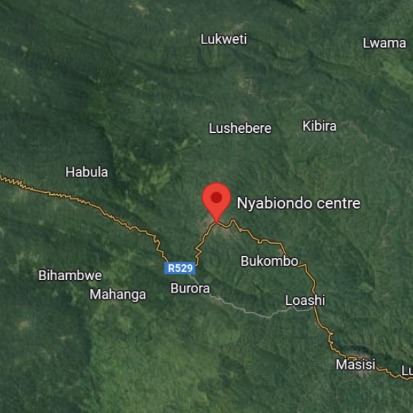 Nyabiondo sur la carte
