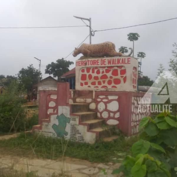 Le rond-point à Walikale-centre