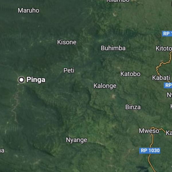 Pinga sur la carte du Nord-Kivu