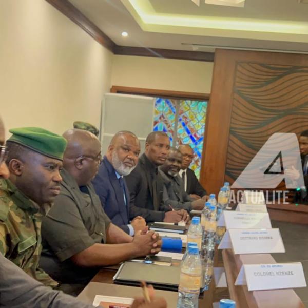 Les autorités de l'AFC/M23 lors d'une réunion avec la Monusco à Goma