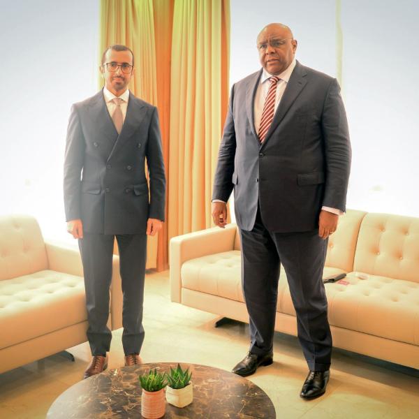 Jean-Pierre Bemba et l'ambassadeur du Qatar à Kinshasa, Shafi Newaimi Al Hajri