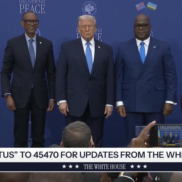 Donald Trump, Paul Kagame et Félix Tshisekedi
