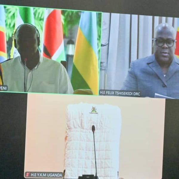 Félix Tshisekedi et Yoweri Museveni