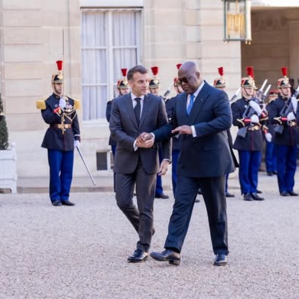 Macron et Tshisekedi à l'Elysée le 25 février 2026