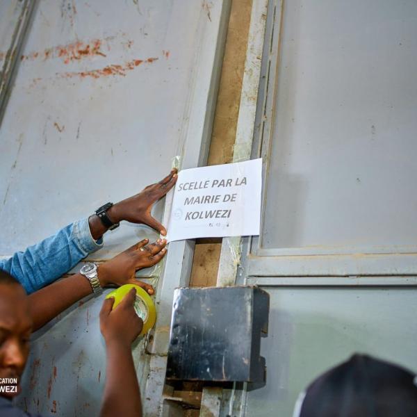 une maison commerciale scellée par la mairie de Kolwezi 