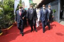Le Président Kenyan Uhuru Kenyatta au siège d'EquityBCDC. Ph. Droits tiers.